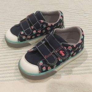 See Kai Run strawberry print sneakers